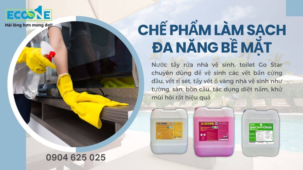 Chế phẩm làm sạch đa năng các bề mặt trong Vệ sinh Khách sạn